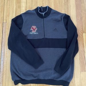 Boston college 1/3 zip sweater. Men. Adidas. XL